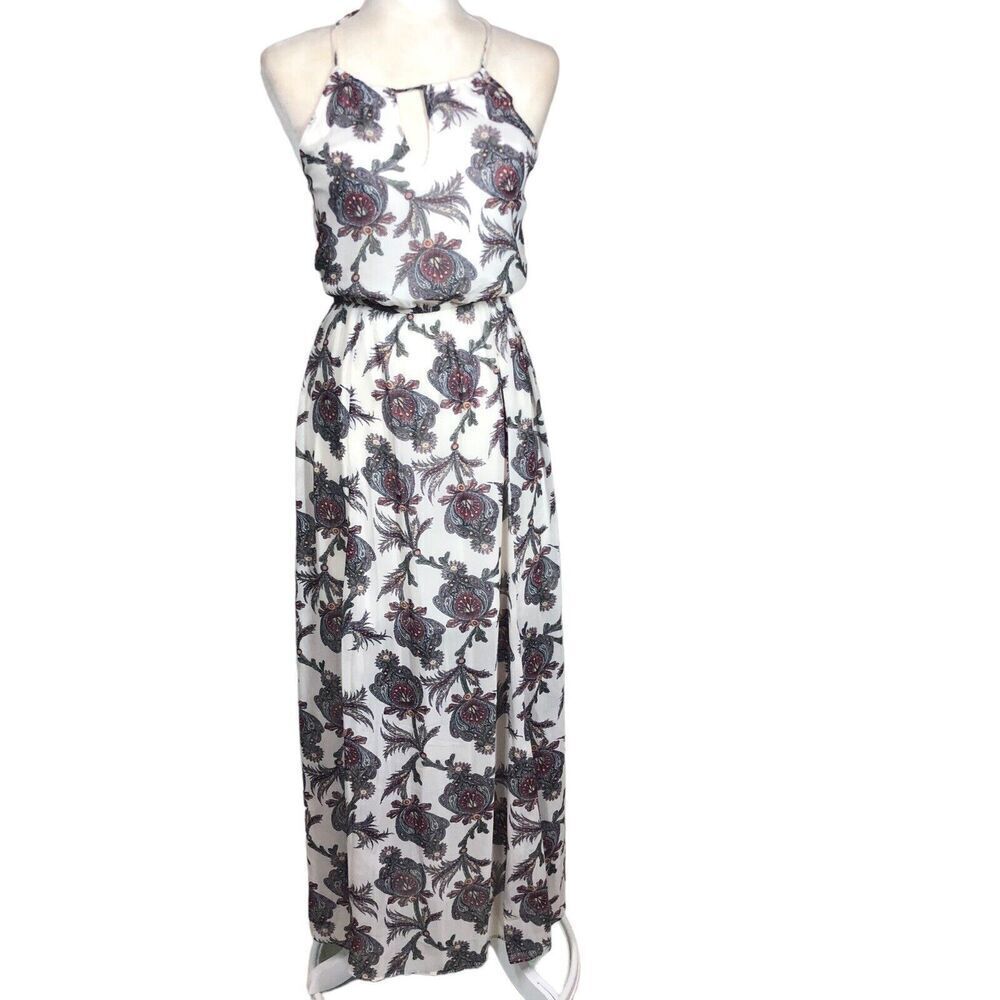 Abercrombie & Fitch Dress M‎ Halter Black Key Hole Bodice Y2K Hippy Boho Maxi - Picture 7 of 12
